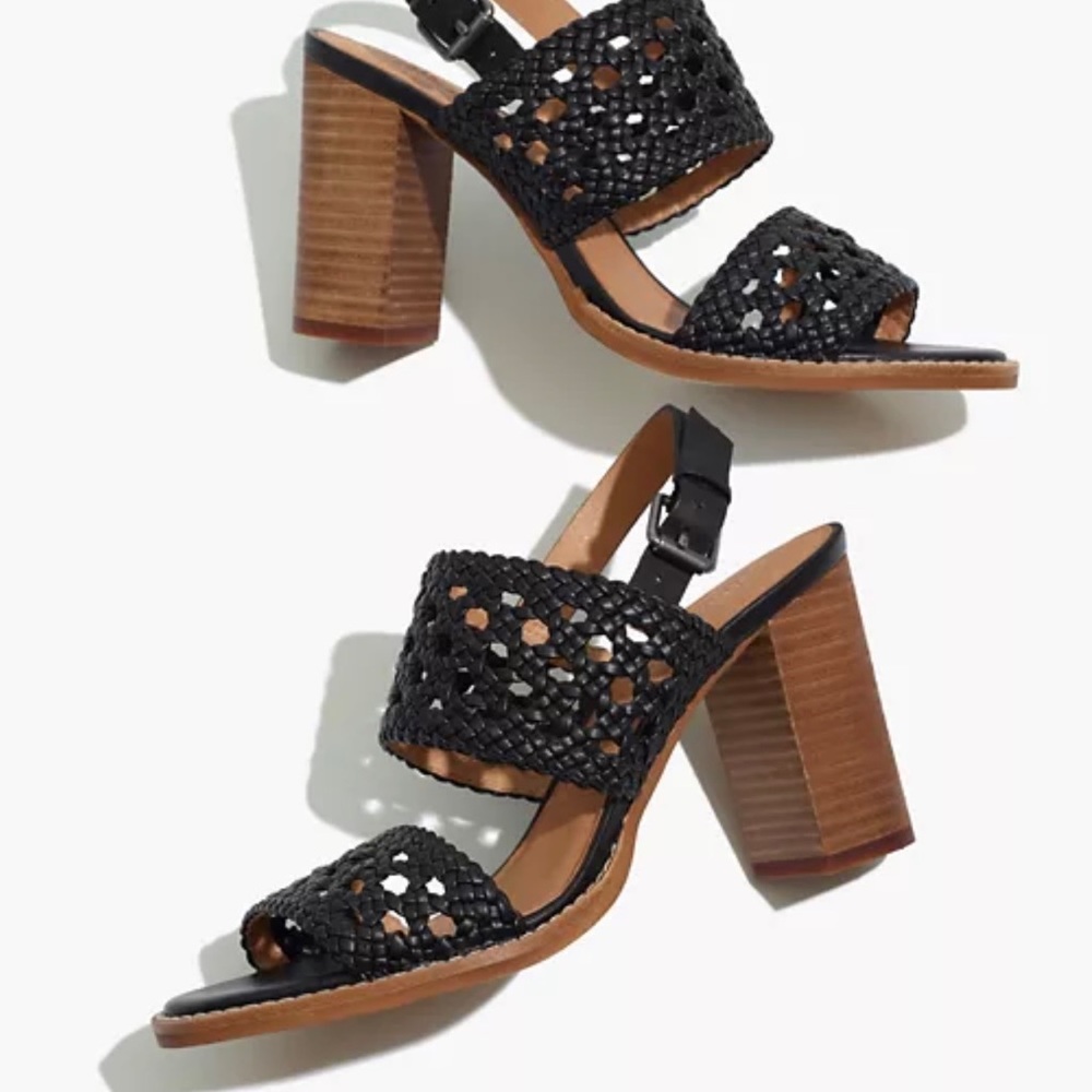 Madewell The Basketweave High-Heel Sandal, size 7
